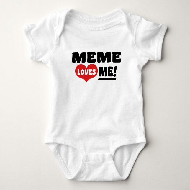 Meme Loves Me Baby Bodysuit (Front)