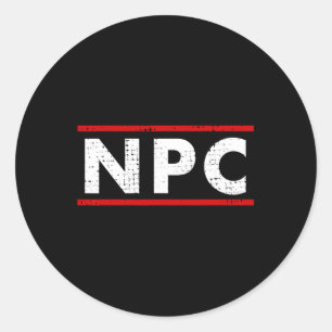 Meme - Non Player Character 1 Classic Round Sticker