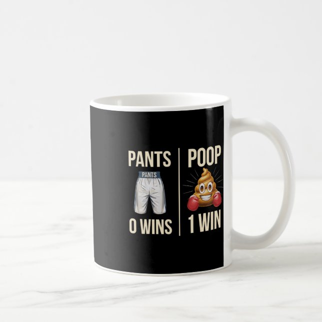 Meme Poop Toilet Humour Poop Funny Saying Pants 0  Coffee Mug (Right)