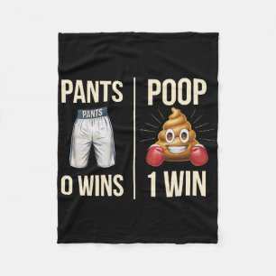 Meme Poop Toilet Humour Poop Funny Saying Pants 0  Fleece Blanket