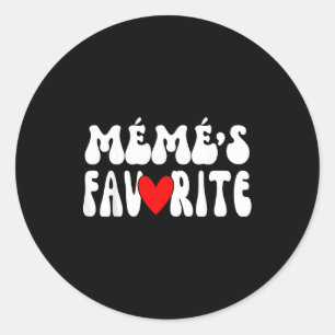 MÉmÉ’s Favorite Funny Grandparent Granhild Humor Classic Round Sticker