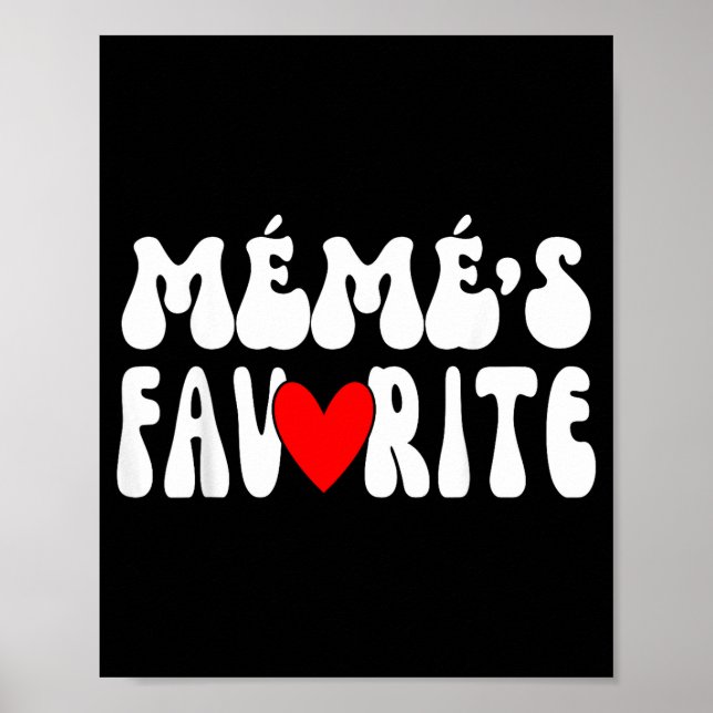 MÉmÉ’s Favorite Funny Grandparent Granhild Humor  Poster (Front)