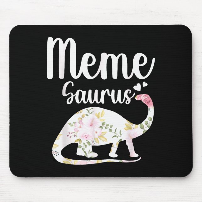 Meme Saurus Grandma Mother's Day Thanksgiving Chri Mouse Mat (Front)