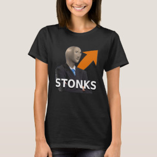 Meme Stonks Man Plus Arrow T-Shirt