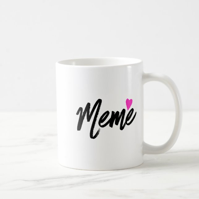 Meme With Nk Heart Grandmother Gift  Coffee Mug (Right)