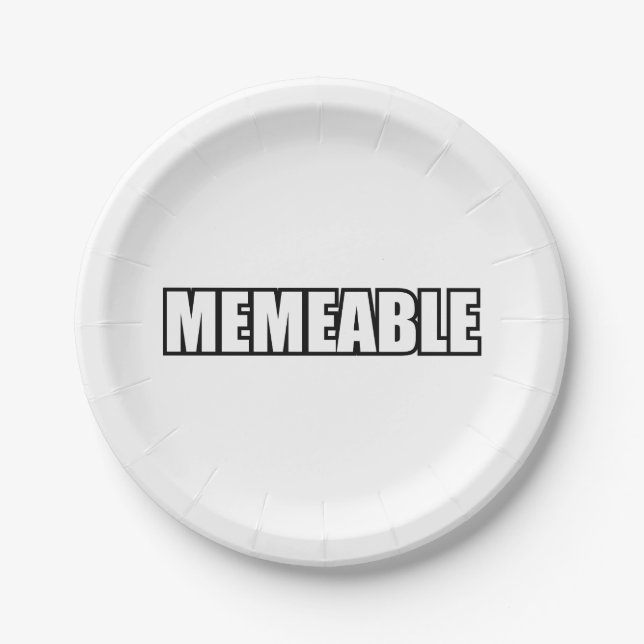 MEMEABLE PAPER PLATE (Front)