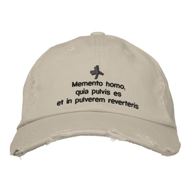 Memento Homo, lent cap - cappello quaresimale (Front)