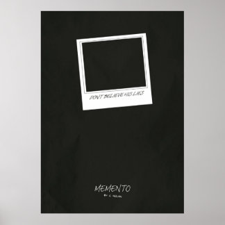 Memento minimalist movie poster