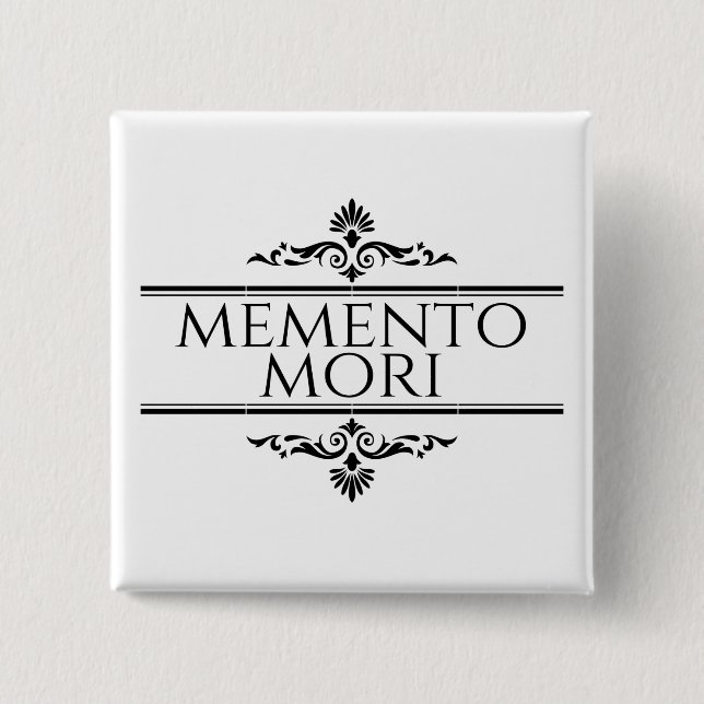 Memento Mori 15 Cm Square Badge (Front)