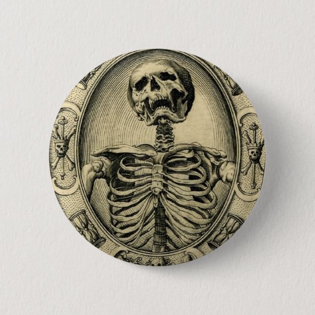 Memento Mori 6 Cm Round Badge (Front)