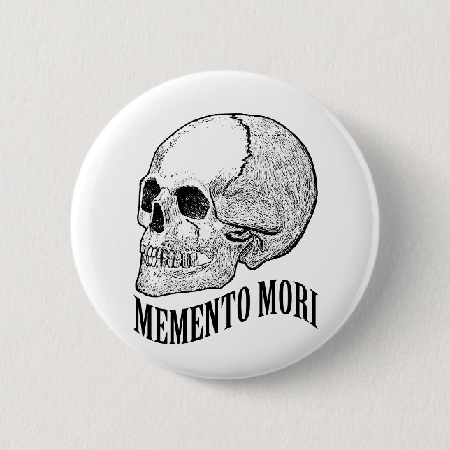 Memento mori 6 cm round badge (Front)