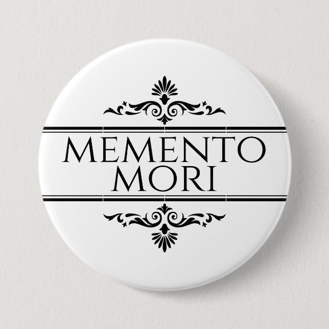Memento Mori 7.5 Cm Round Badge (Front)