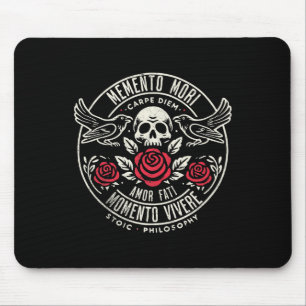 Memento Mori, Amor Fati, Stoic Quote Philosophy Pr Mouse Mat