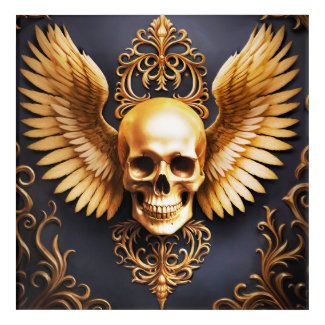 Memento Mori Golden Gothic Skull Sigil