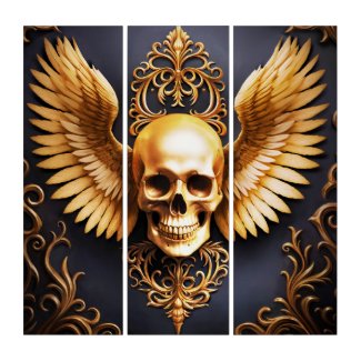 Memento Mori Golden Gothic Skull Sigil