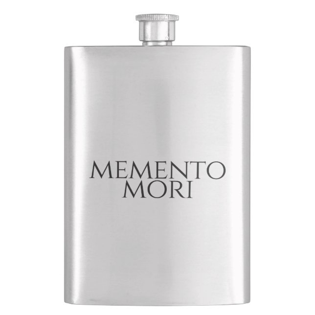 Memento Mori Hip Flask (Front)