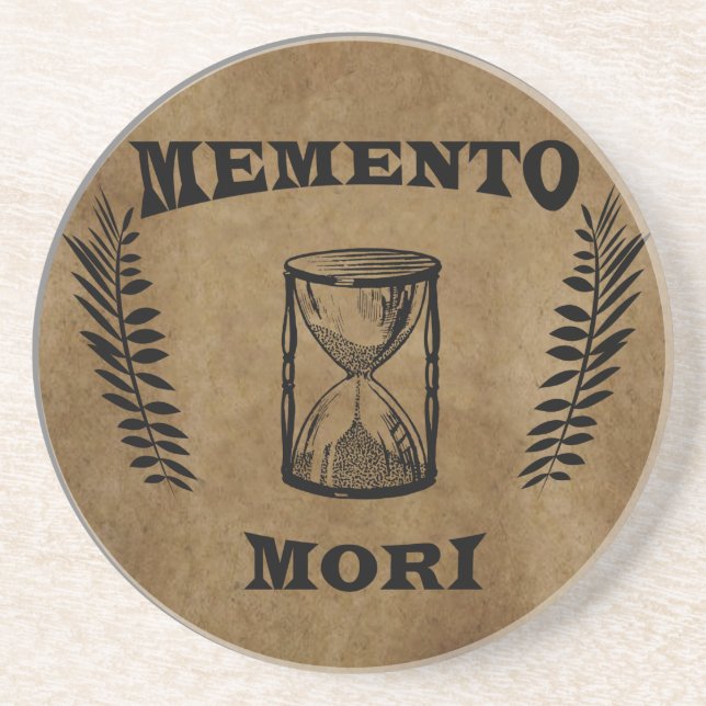 Memento mori hourglass coaster (Front)