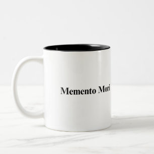 Memento Mori Large Minimalist Two-Tone Coffee Mug
