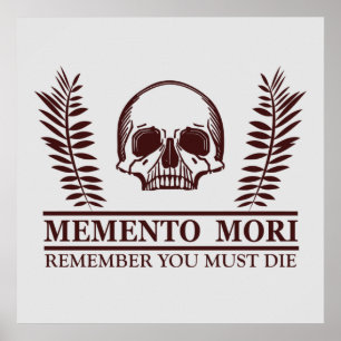 memento mori, latin phrase poster