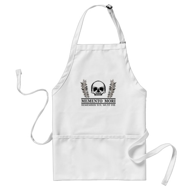memento mori, latin phrase standard apron (Front)