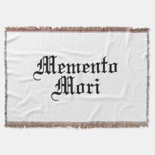 Memento Mori - Latin Phrase Throw Blanket