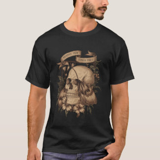 Memento Mori Life Tempus Fugit Gothic Moth Medieva T-Shirt