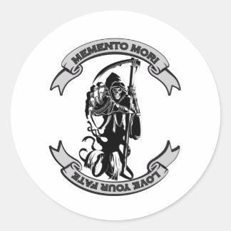 MEMENTO MORI Love Your Fate Grim Reaper Classic Round Sticker