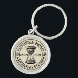 Memento mori memento vivere key ring<br><div class="desc">Memento mori is a Latin phrase meaning 'remember you must die'The basic idea of this philosophy is that if people remember their inescapable deaths, they will lead more sober lives, live in the present, and take advantage of opportunities rather than postpone them 'til “tomorrow.” All of which are mostly good...</div>