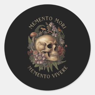 Memento Mori Memento Vivere _ Philosophy & Lat Classic Round Sticker