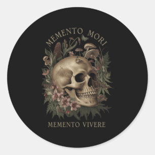 Memento Mori Memento Vivere _ Philosophy & Lat Classic Round Sticker