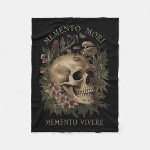 Memento Mori Memento Vivere _ Philosophy & Lat Fleece Blanket