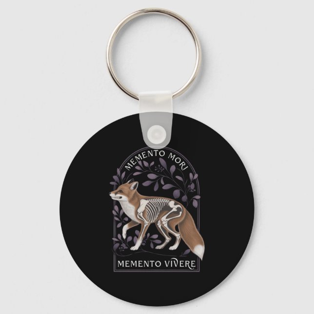 Memento Mori Memento Vivere _ Philosophy &amp; Lat Key Ring (Front)