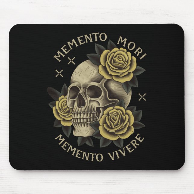 Memento Mori Memento Vivere _ Philosophy &amp; Lat Mouse Mat (Front)