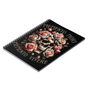 Memento Mori – Memento Vivere Skull & Roses Notebook