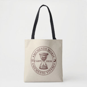 Memento mori memento vivere tote bag
