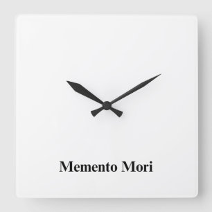Memento Mori Minimalist Wall Clock