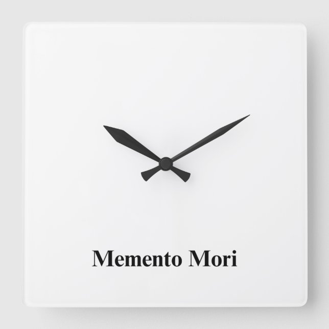 Memento Mori Minimalist Wall Clock (Front)