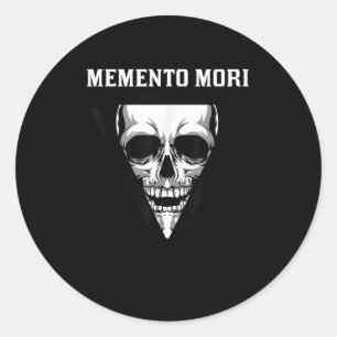Memento Mori Mortality Stoic Stoicism Philosophy Q Classic Round Sticker