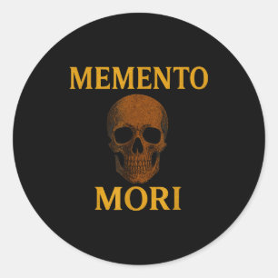 Memento Mori Philosophy Stoicism Quote  Classic Round Sticker