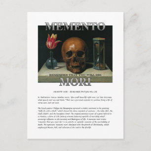 Memento Mori - Remember that you will die Postcard
