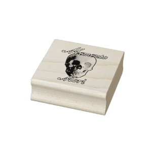 Memento Mori "Remember Your Death" design. Rubber Stamp