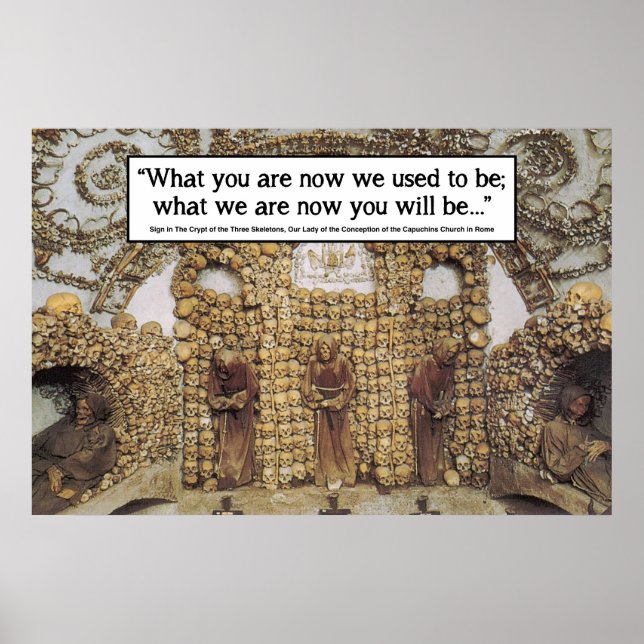 Memento Mori - Rome Bone Church Poster (Front)