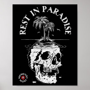 Memento Mori Shirt - Rest In Paradise - Latin Tatt Poster
