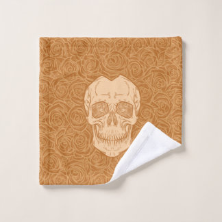 Memento Mori! Skull and Roses, Hand Drawn Bath Towel Set