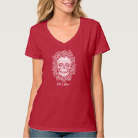 Memento Mori! Skull and Roses, Hand Drawn