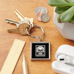 Memento Mori Skull Art Key Ring