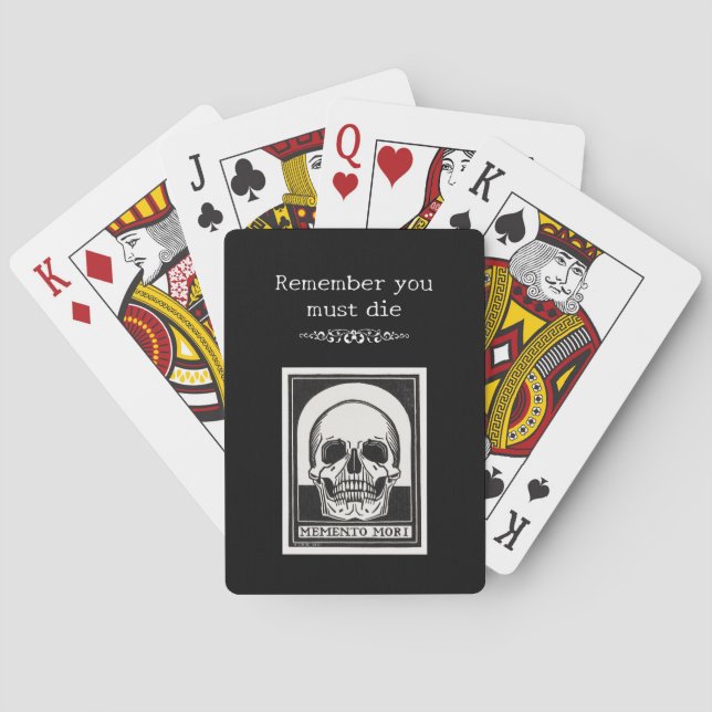Memento Mori Skull Art Playing Cards (Back)