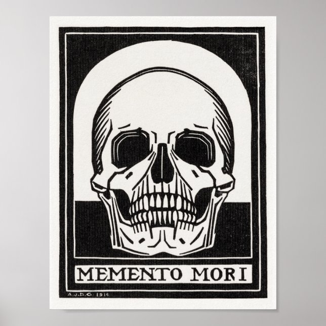 Memento Mori Skull Art Poster (Front)