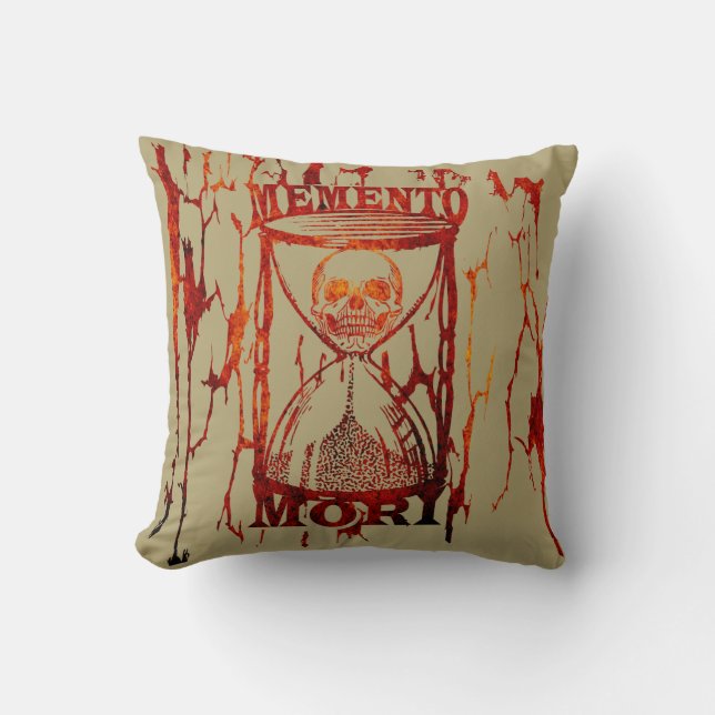 Memento mori skull  cushion (Front)