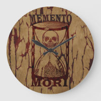 Memento mori skull hourglass